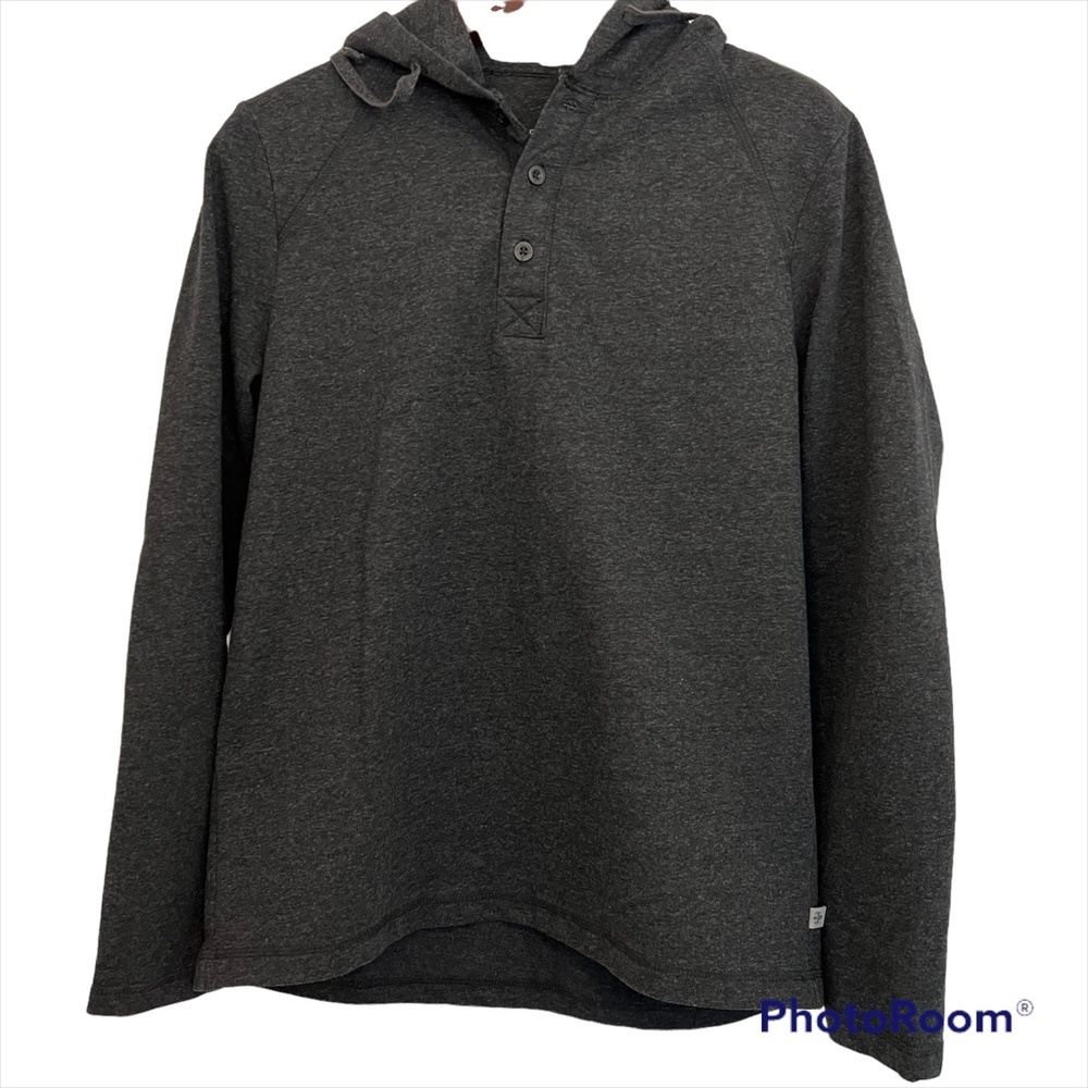 Rainforest‎ long sleeve hooded shirt dark grey mens size small, kids XL